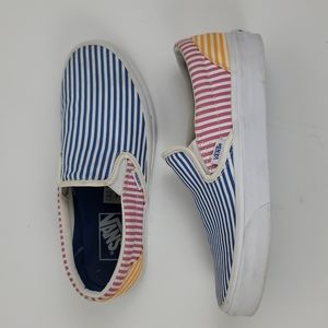VANS SLIP ON LOWTOPS,  WOMANS SIZE 8 GUC